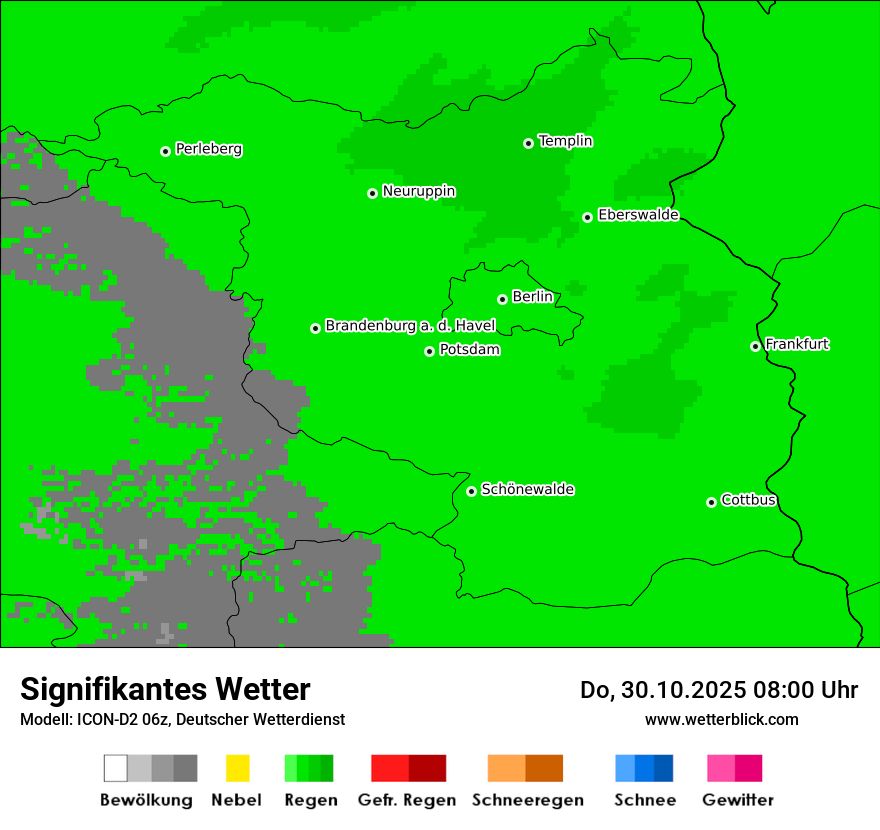 Modellkarten Signifikantes Wetter