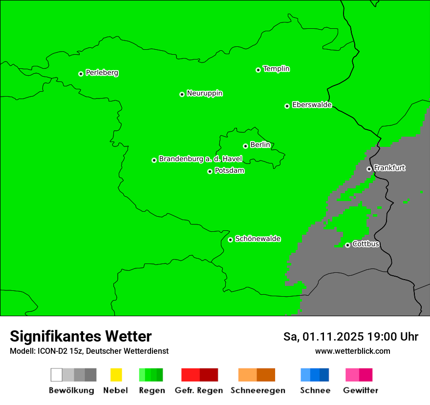 Modellkarten Signifikantes Wetter