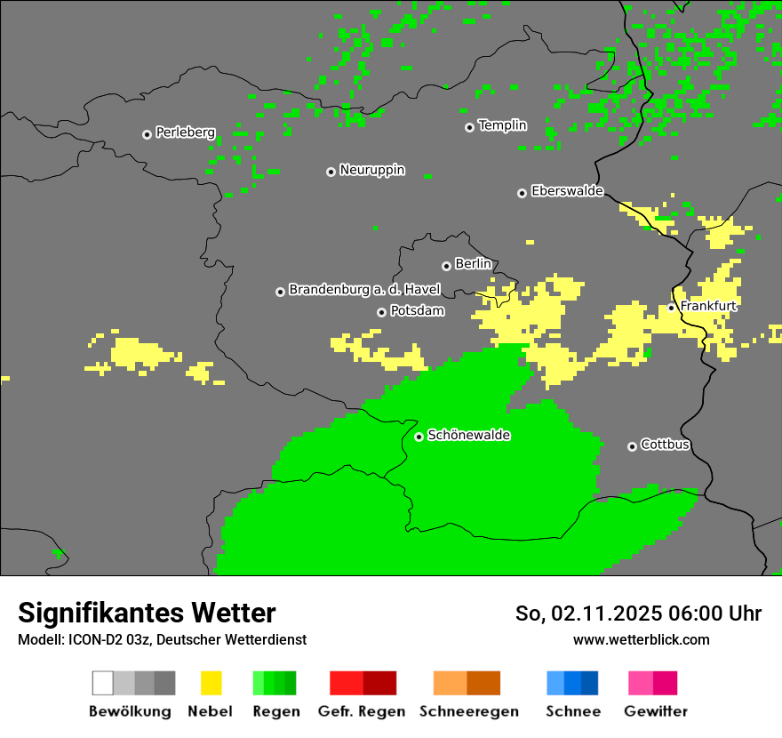 Modellkarten Signifikantes Wetter