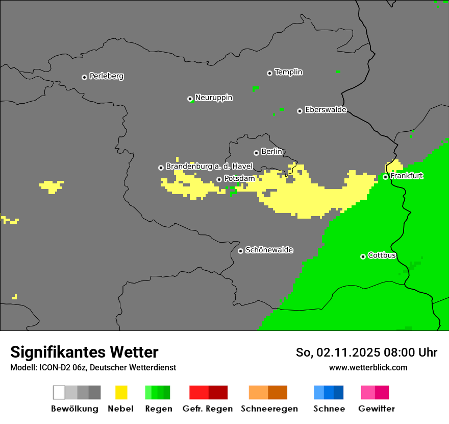 Modellkarten Signifikantes Wetter