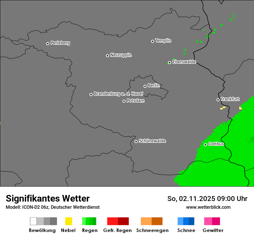 Modellkarten Signifikantes Wetter