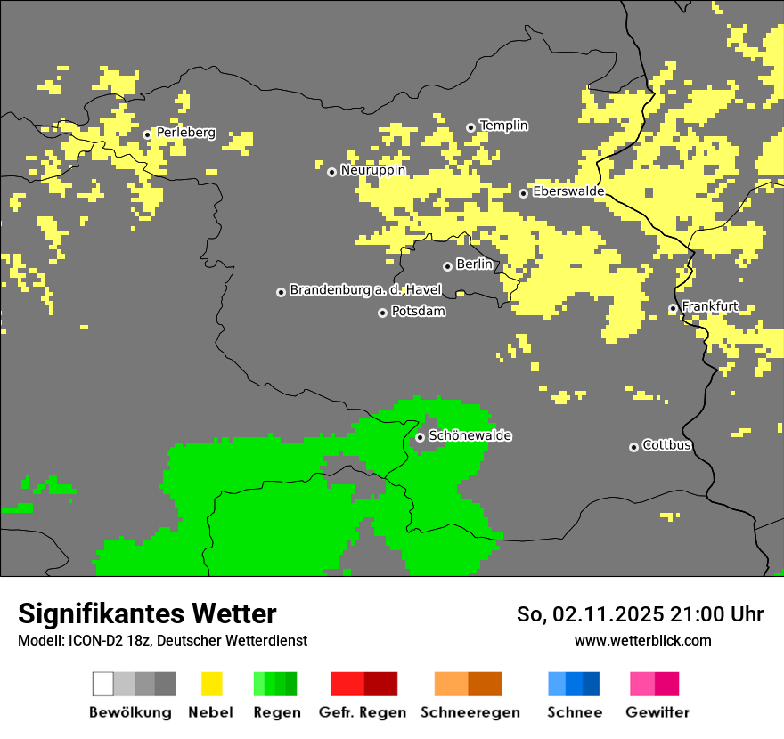 Modellkarten Signifikantes Wetter