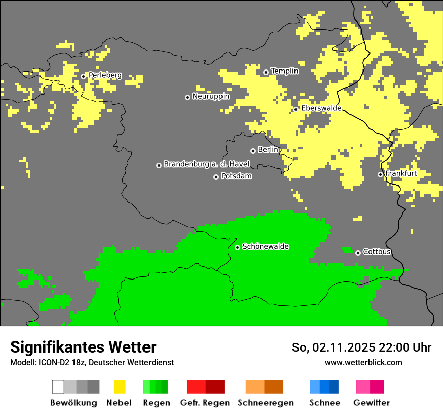 Modellkarten Signifikantes Wetter