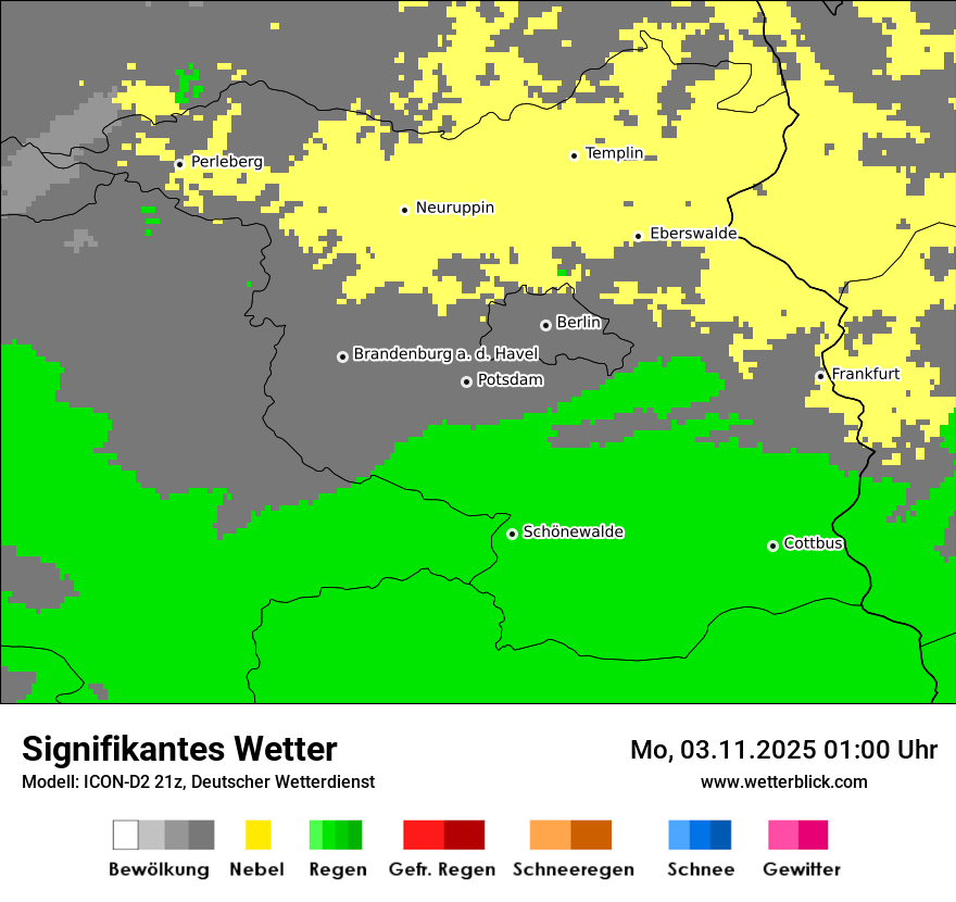 Modellkarten Signifikantes Wetter