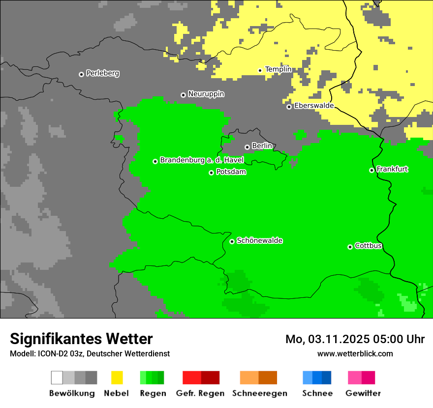 Modellkarten Signifikantes Wetter