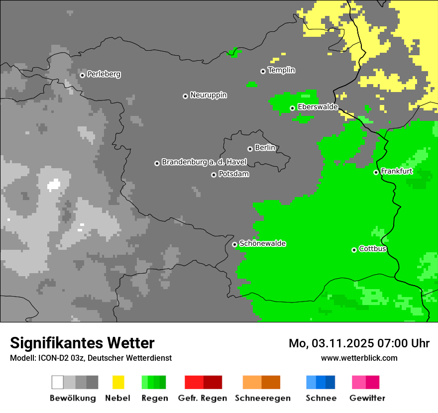 Modellkarten Signifikantes Wetter