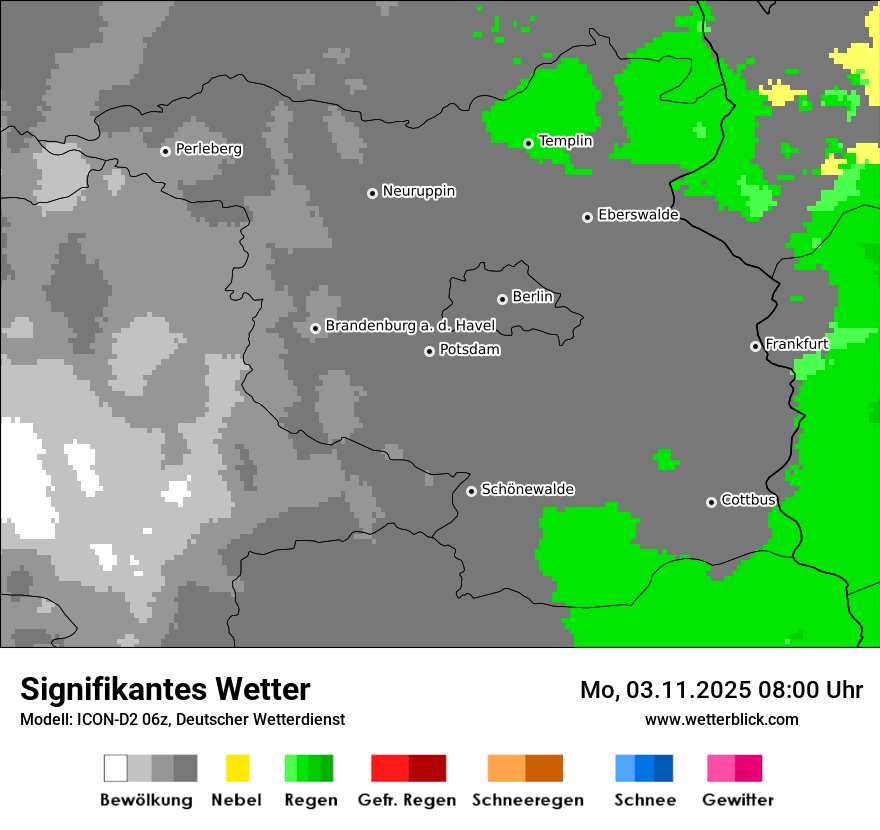 Modellkarten Signifikantes Wetter