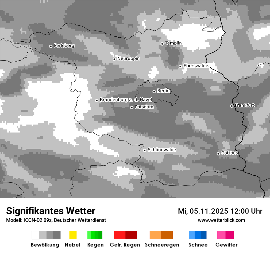 Modellkarten Signifikantes Wetter