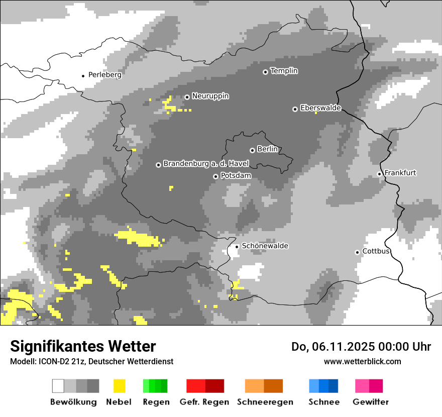 Modellkarten Signifikantes Wetter