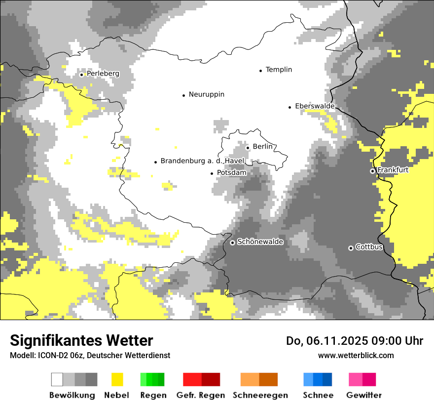 Modellkarten Signifikantes Wetter