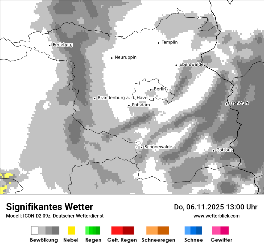 Modellkarten Signifikantes Wetter
