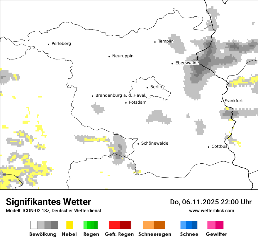 Modellkarten Signifikantes Wetter