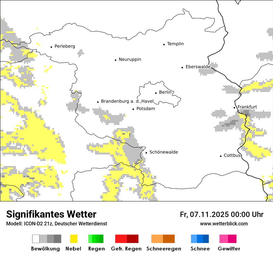 Modellkarten Signifikantes Wetter