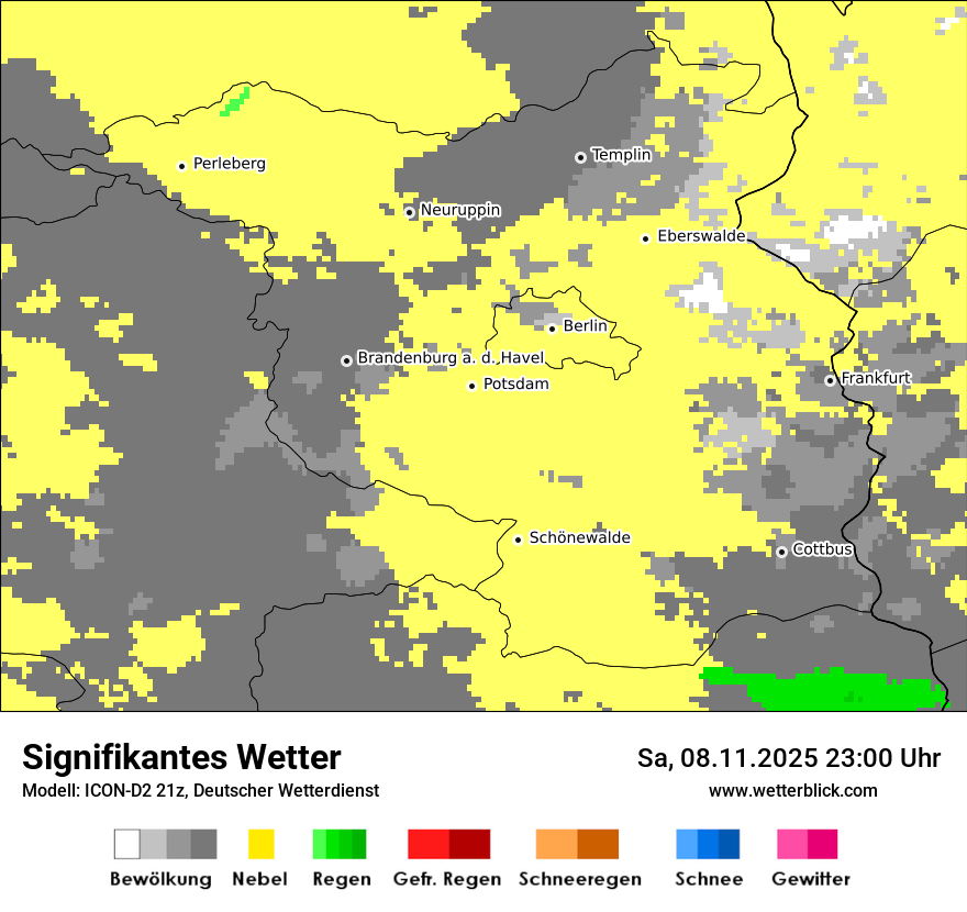 Modellkarten Signifikantes Wetter