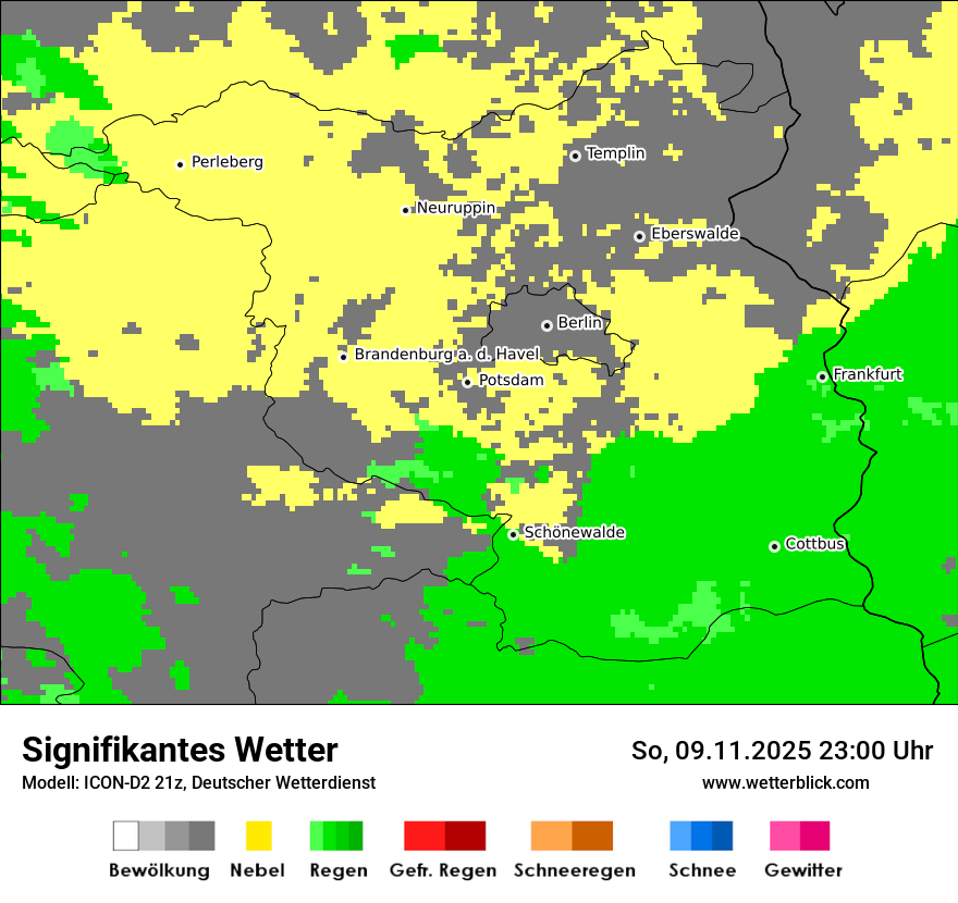 Modellkarten Signifikantes Wetter