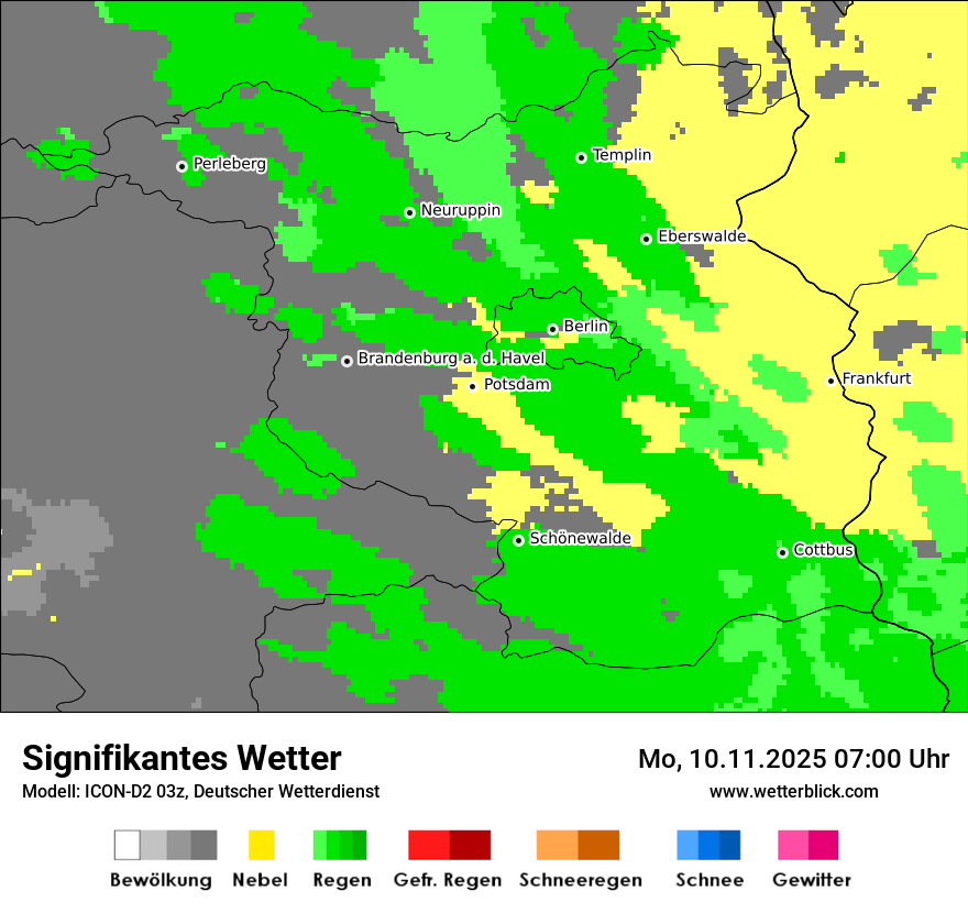 Modellkarten Signifikantes Wetter