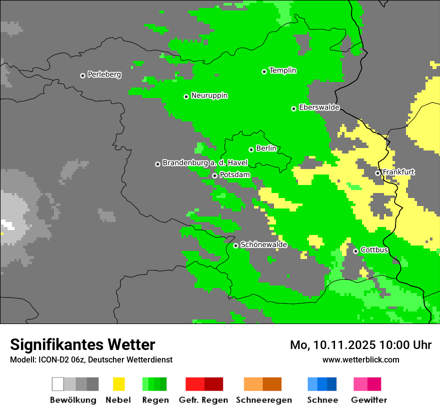 Modellkarten Signifikantes Wetter