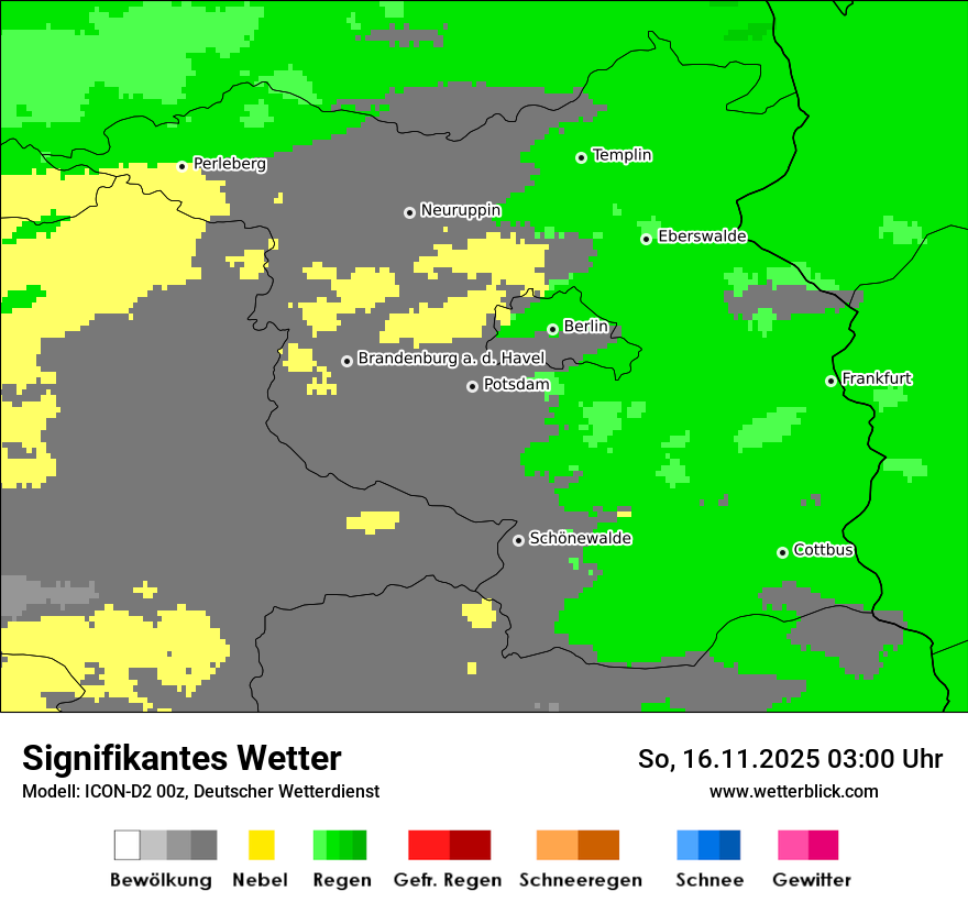 Modellkarten Signifikantes Wetter