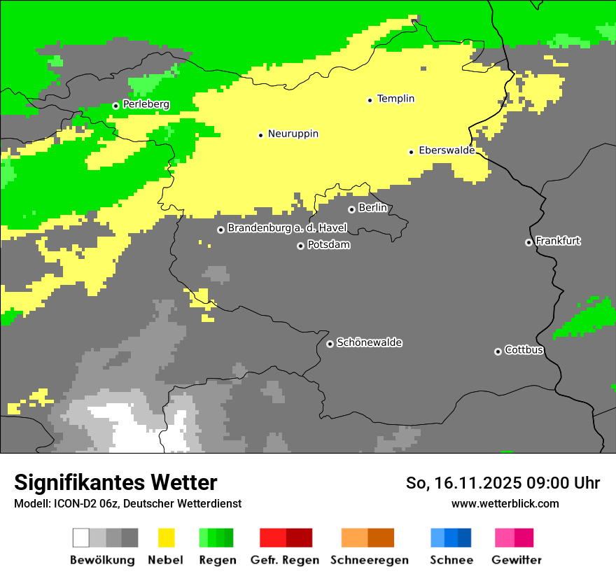 Modellkarten Signifikantes Wetter