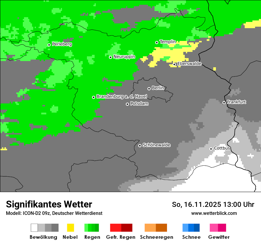 Modellkarten Signifikantes Wetter