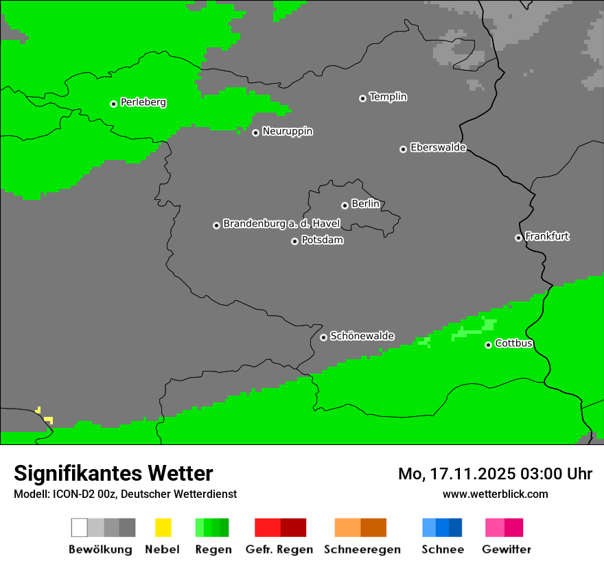 Modellkarten Signifikantes Wetter