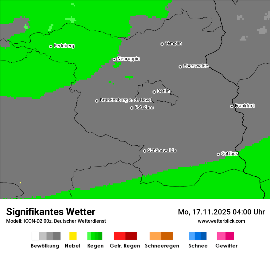 Modellkarten Signifikantes Wetter