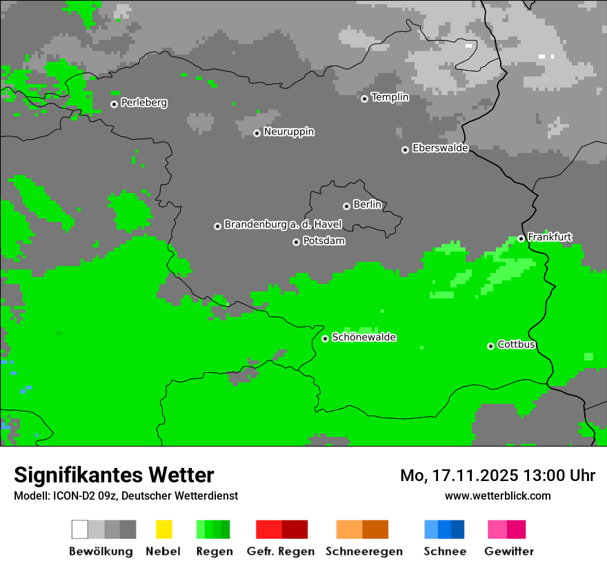 Modellkarten Signifikantes Wetter
