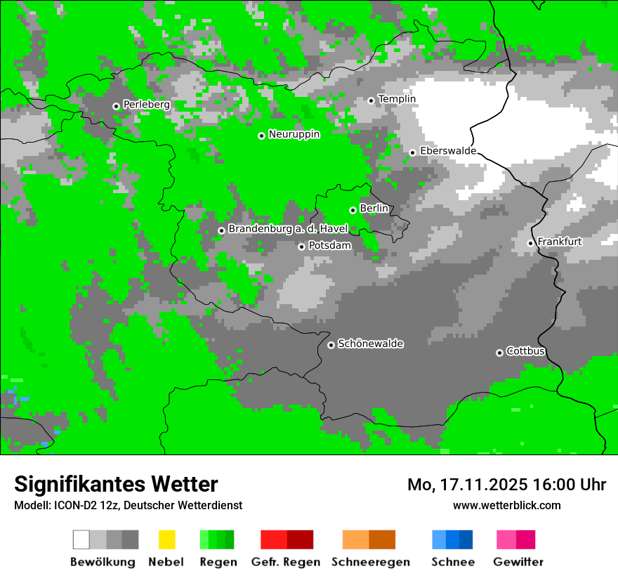 Modellkarten Signifikantes Wetter