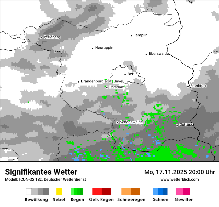 Modellkarten Signifikantes Wetter