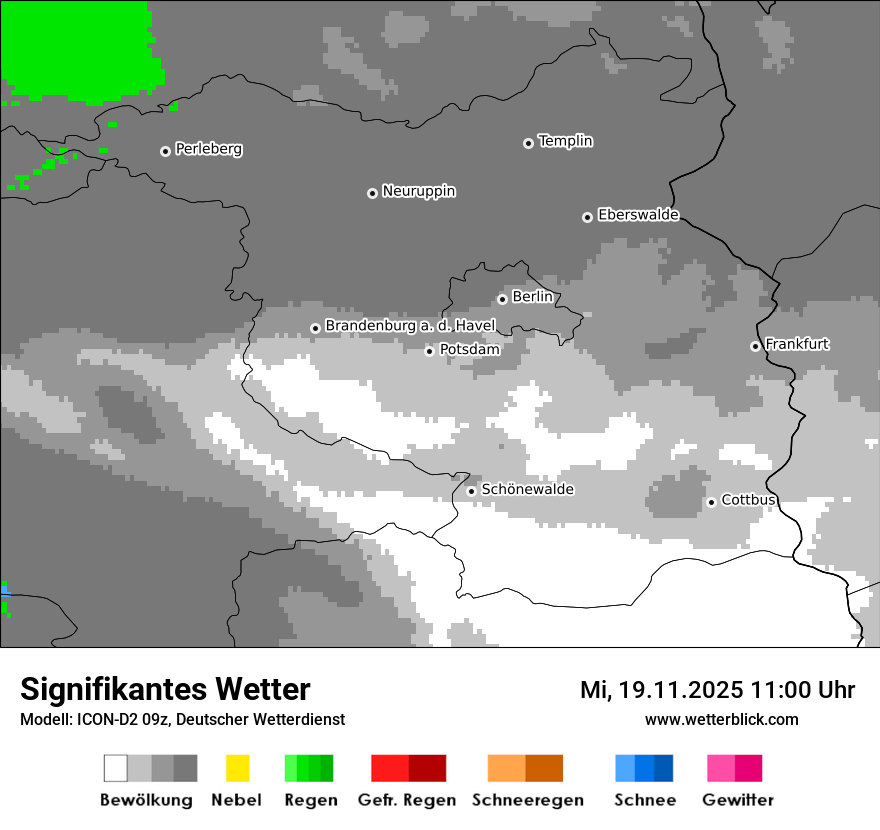 Modellkarten Signifikantes Wetter
