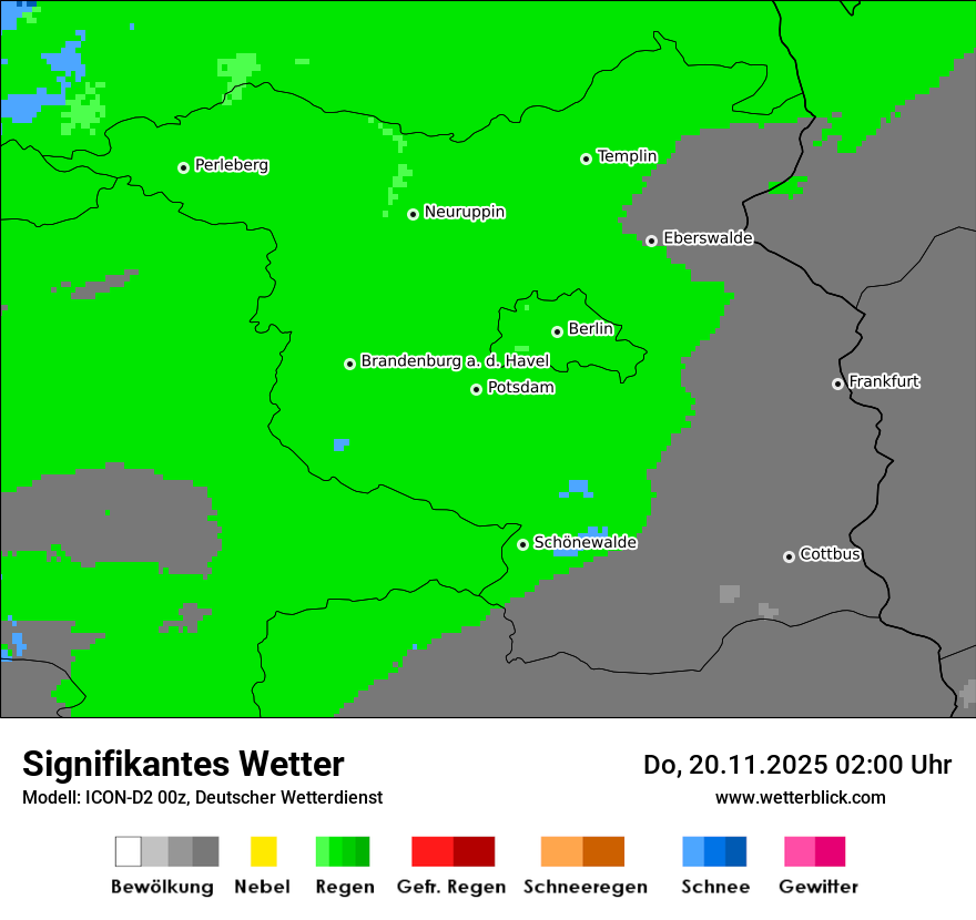 Modellkarten Signifikantes Wetter