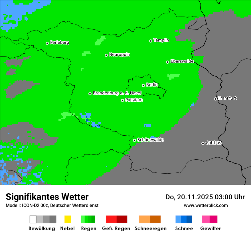 Modellkarten Signifikantes Wetter
