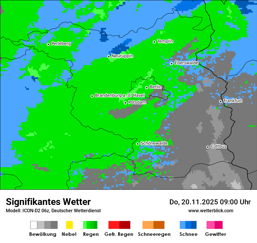 Modellkarten Signifikantes Wetter