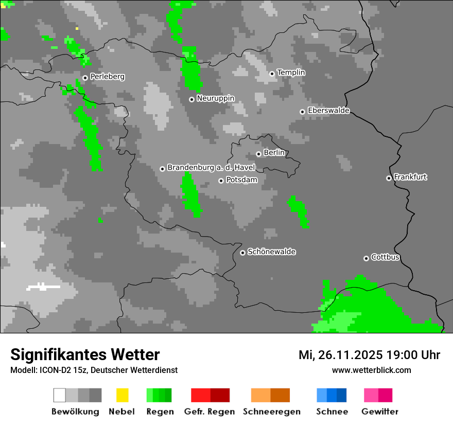 Modellkarten Signifikantes Wetter