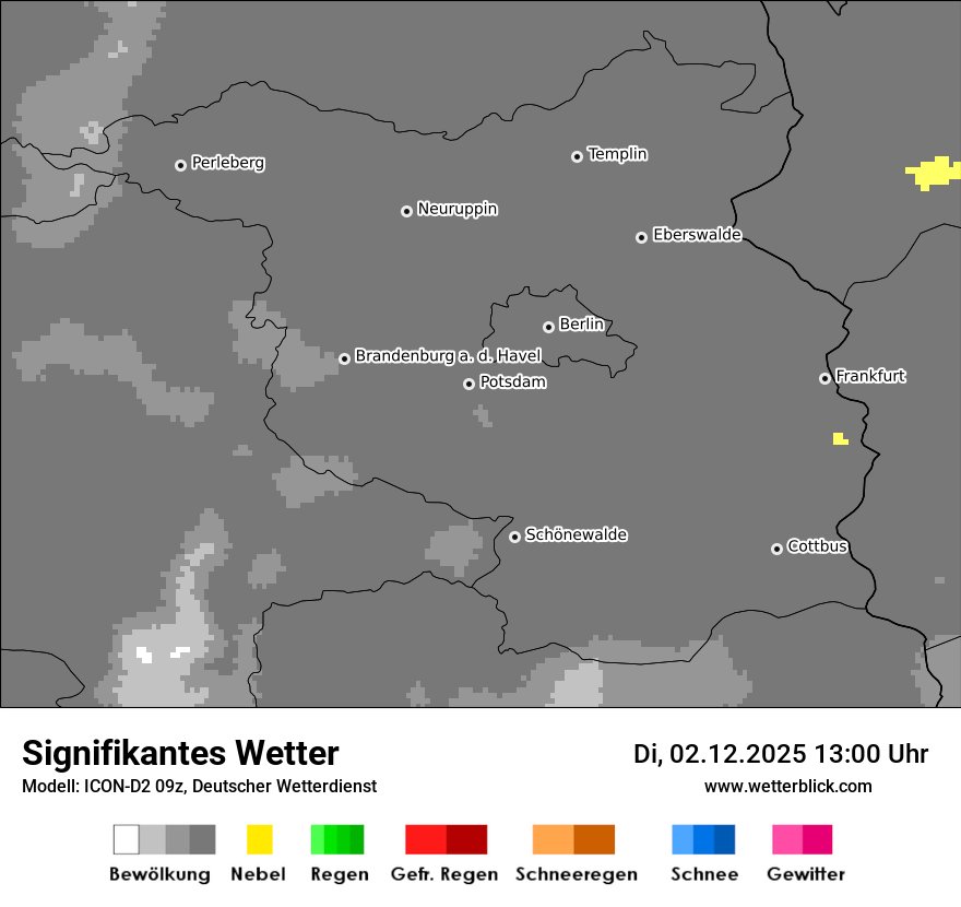 Modellkarten Signifikantes Wetter