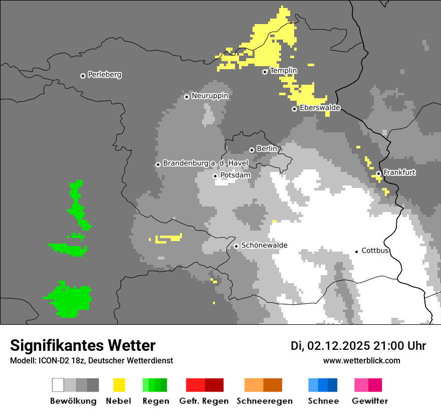 Modellkarten Signifikantes Wetter