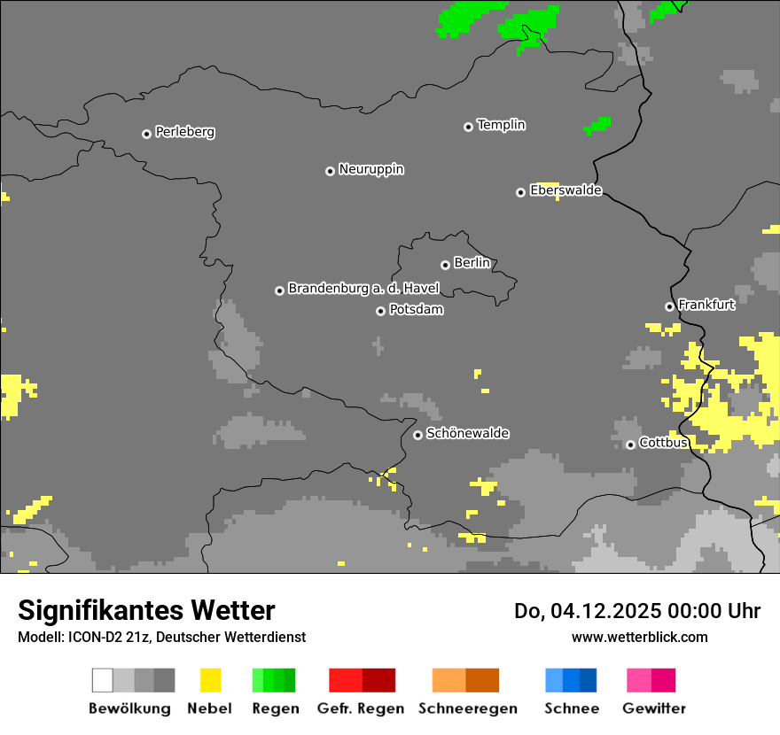 Modellkarten Signifikantes Wetter