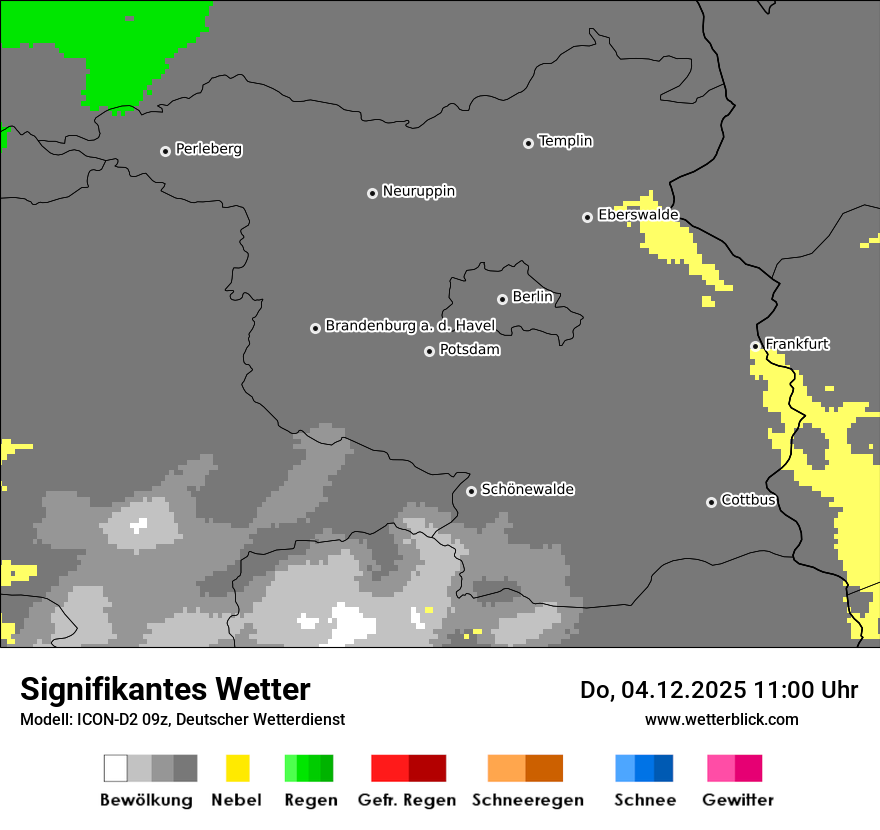 Modellkarten Signifikantes Wetter