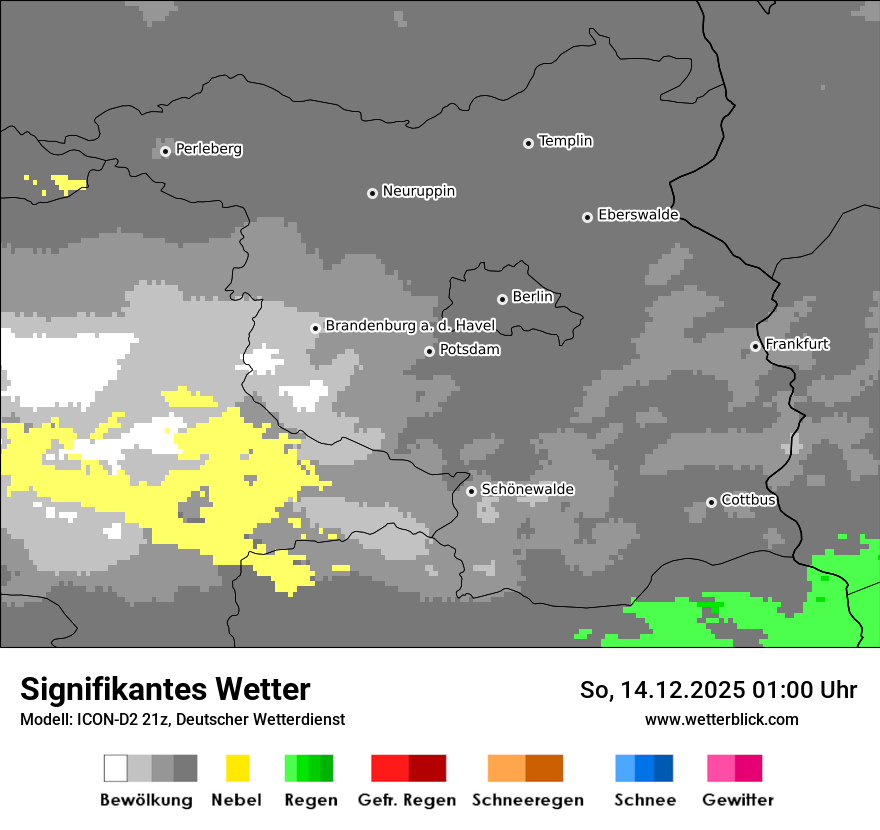 Modellkarten Signifikantes Wetter