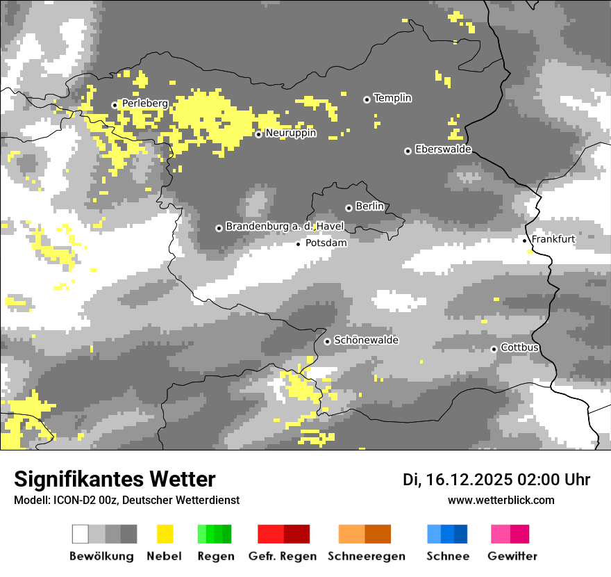 Modellkarten Signifikantes Wetter