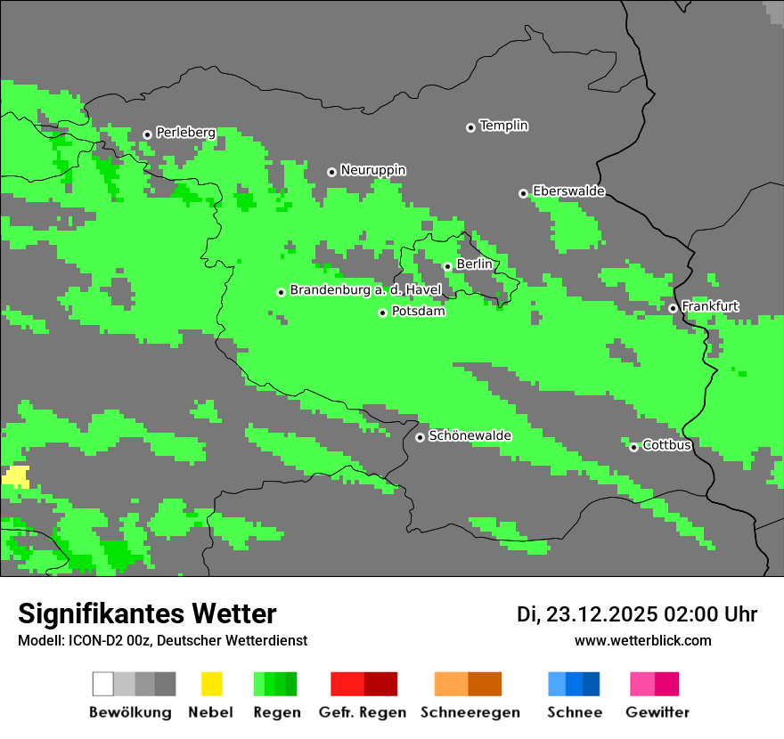 Modellkarten Signifikantes Wetter
