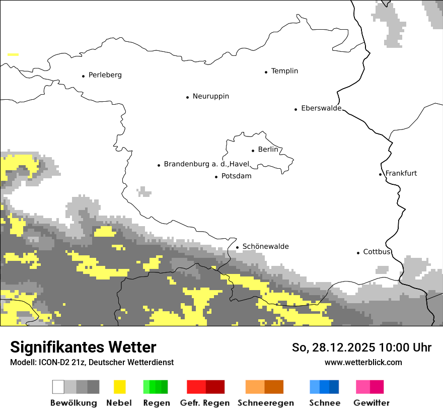Modellkarten Signifikantes Wetter