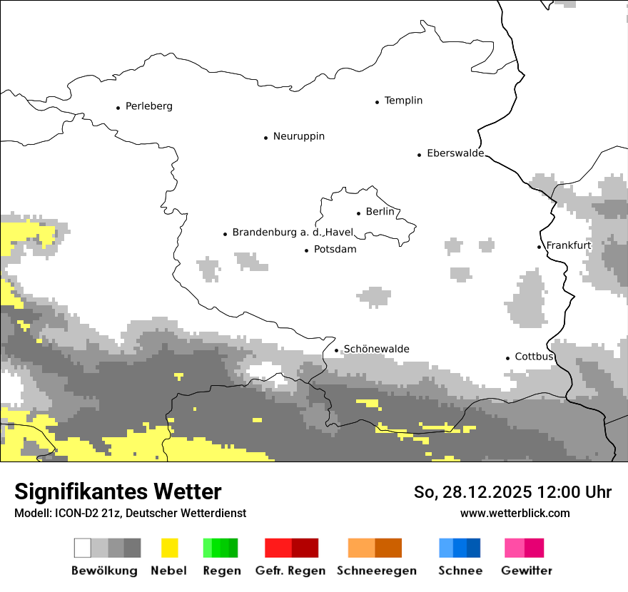 Modellkarten Signifikantes Wetter