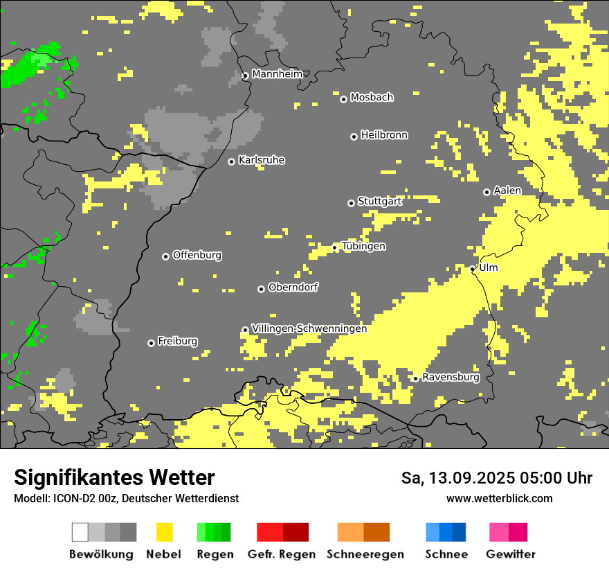 Modellkarten Signifikantes Wetter