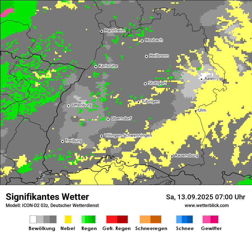 Modellkarten Signifikantes Wetter