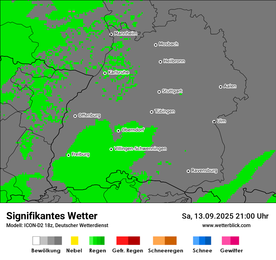 Modellkarten Signifikantes Wetter