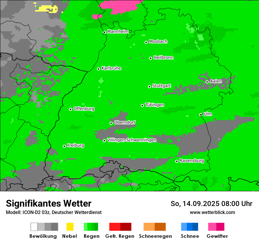 Modellkarten Signifikantes Wetter