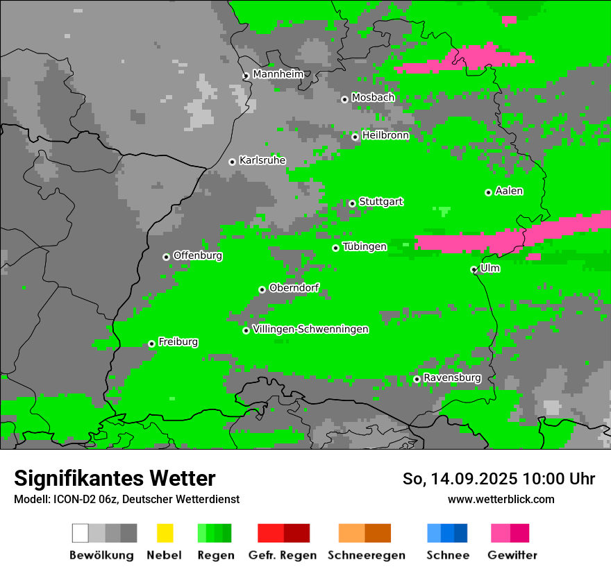 Modellkarten Signifikantes Wetter