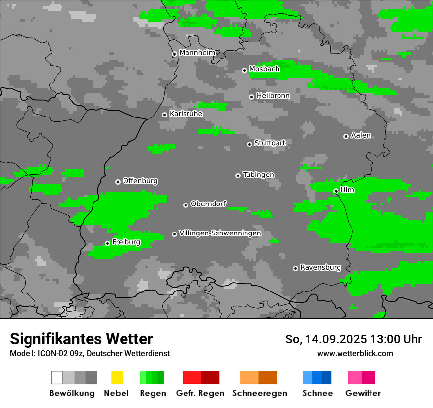 Modellkarten Signifikantes Wetter