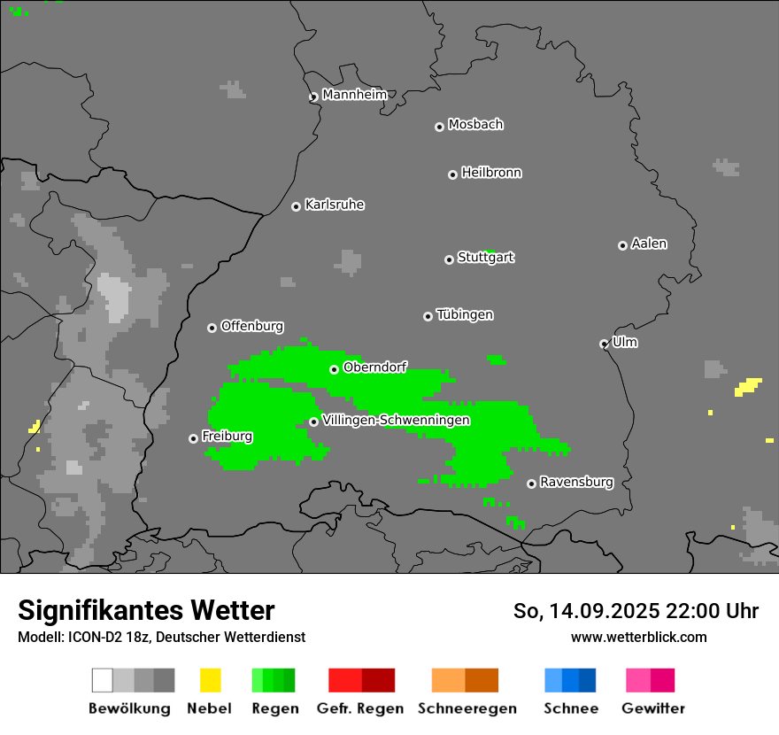 Modellkarten Signifikantes Wetter